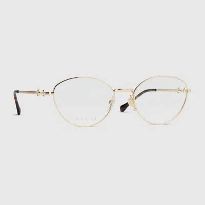 gucci frames cat eye gold temple|Gucci cat eye optical frame.